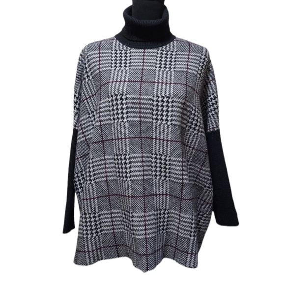 Nordstrom Joseph A Houndstooth Turtleneck Sweater - Picture 2 of 12